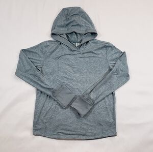 Athleta Girl Pull-Over Running Athletic Jacket Heather Teal Grey Size XXL 16 EUC